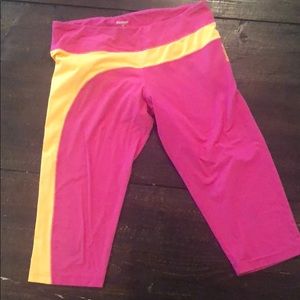 Reebok crop leggings pink/orange M